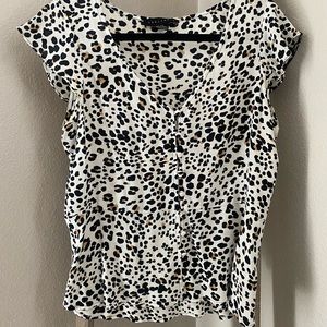 Sanctuary Animal Print Blouse - XS